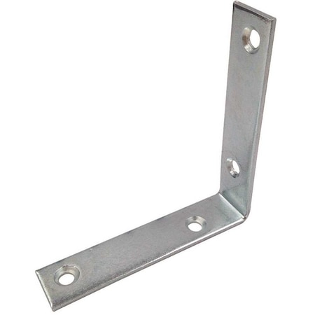 Prime-Line 4 in. Corner Brace with Screws Zinc Plated, 2PK MP11346-2